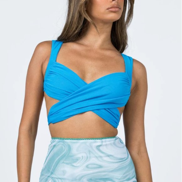 Princess Polly Blue top - Picture 1 of 2